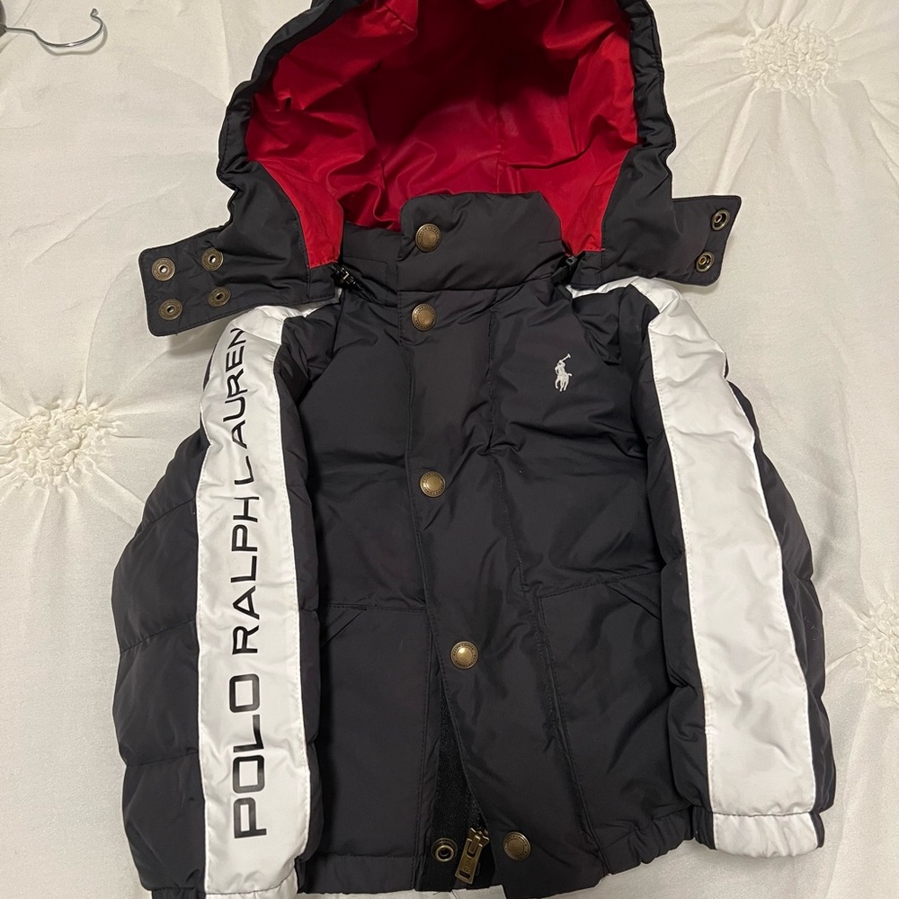 Boys Polo Puff Coat Size 3T In Excellent Condition